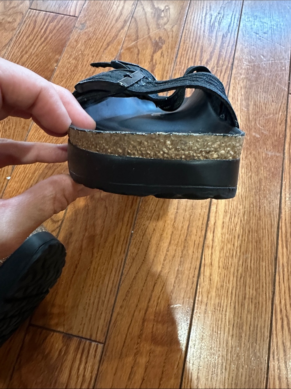 Papillio by Birkenstock Black Double Strap Platform size 39 - Picture 4 of 6
